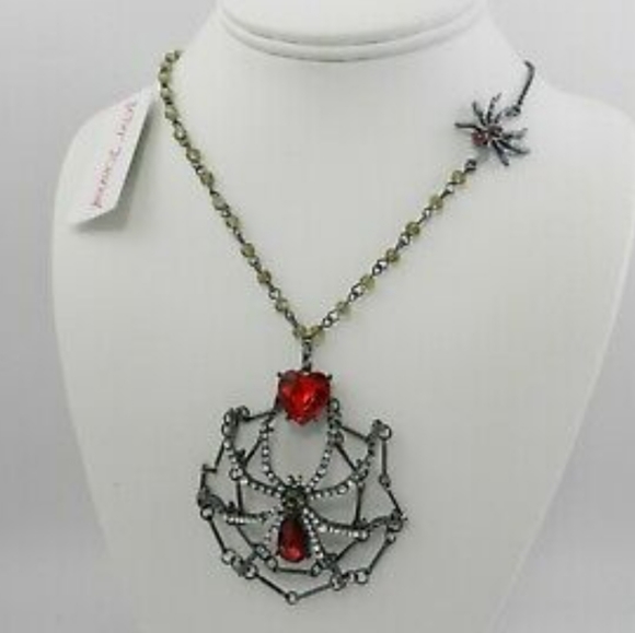 Betsey Johnson Other - Betsey Johnson spider red gem long nwt